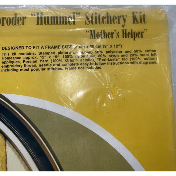 Hummel Mother's Helper Needlecraft Kit 9” X 12” National Paragon Corp 0769 - Picture 3 of 11